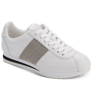 NWT DKNY Womens Tezi White Sparkle Sneakers Shoes SIZE 7M